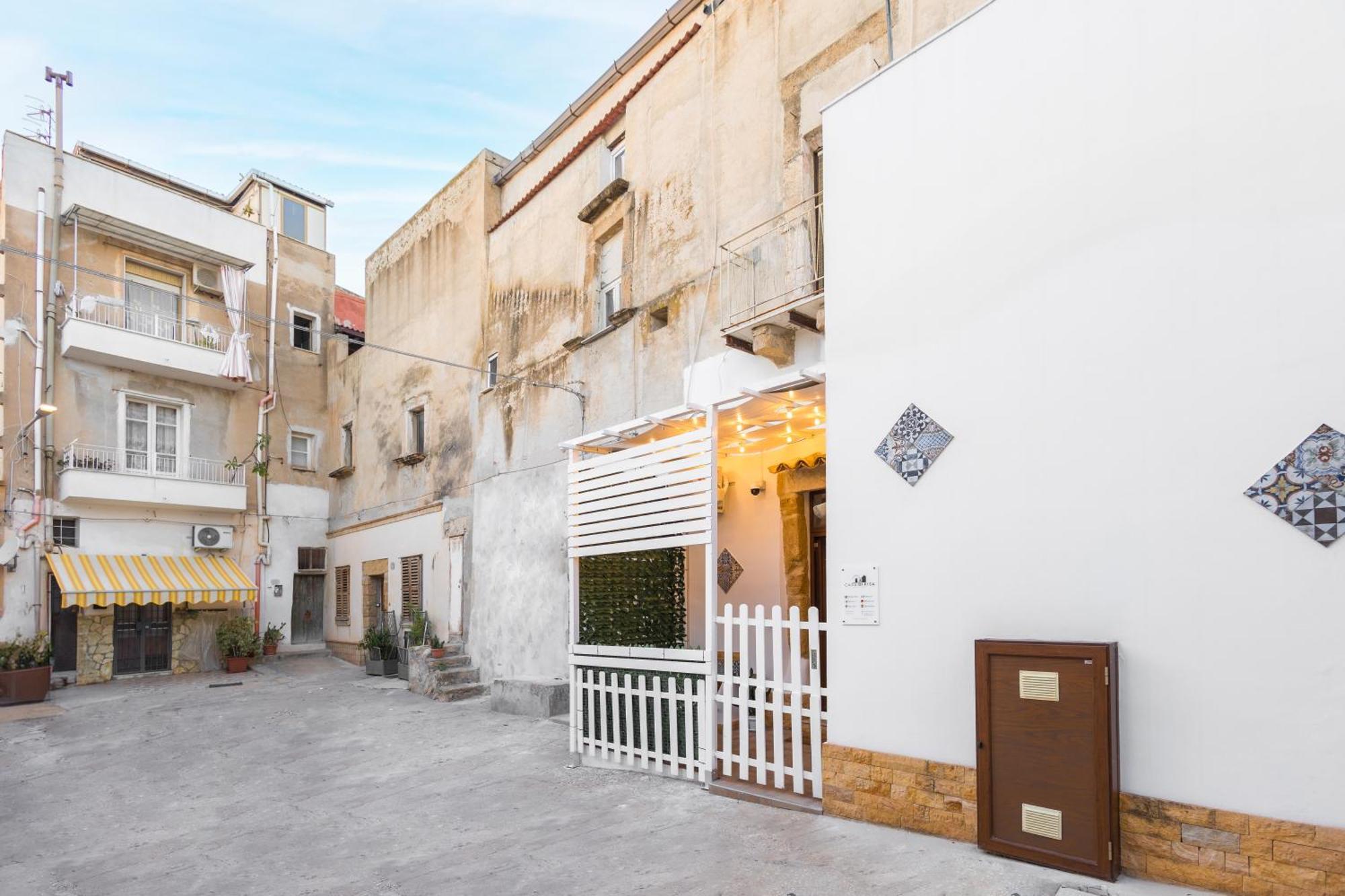 Villa Centro Storico Sciacca - Casa Di Pisa Cortile Termine Esterno foto